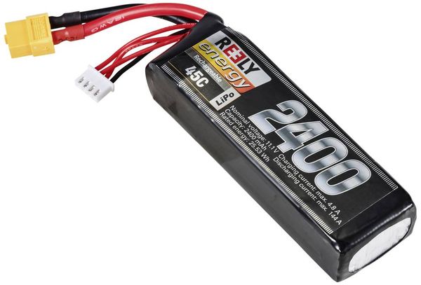 Reely Modellbau-Akkupack (LiPo) 11.1V 2400 mAh Zellen-Zahl: 3 45 C Softcase XT60H