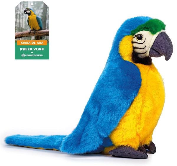 Bresser 9820501 - Freek Vonk, Papagei Kiara, Plüschtier, 25 cm