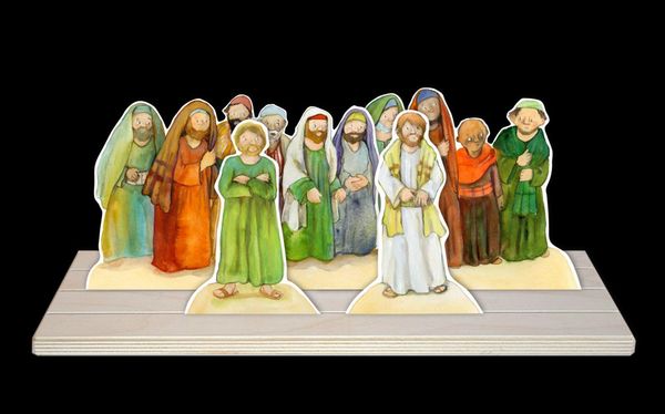 Produktbild: Gr&uuml;ndonnerstag: Das letzte Abendmahl. Erz&auml;hlschienen-Figurenset