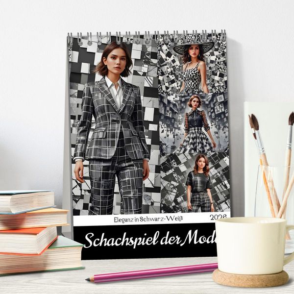Produktbild: Schachspiel der Mode (Tischkalender 2026 DIN A5 hoch), CALVENDO Monatskalender