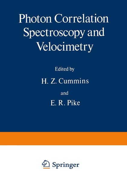 Produktbild: Photon Correlation Spectroscopy and Velocimetry