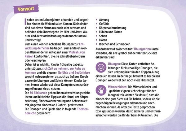 Produktbild: Sinnesf&ouml;rderung und Achtsamkeit f&uuml;r Krippenkinder