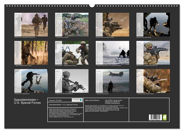 Produktbild: Spezialeinheiten &bull; U.S. Special Forces (Wandkalender 2026 DIN A2 quer), CALVENDO Monatskalender