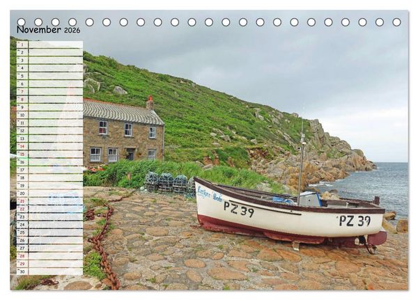 Produktbild: Cornwall. Terminkalender (Tischkalender 2026 DIN A5 quer), CALVENDO Monatskalender