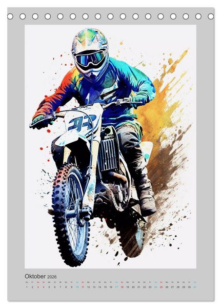 Produktbild: Xtreme Crossfire (Tischkalender 2026 DIN A5 hoch), CALVENDO Monatskalender