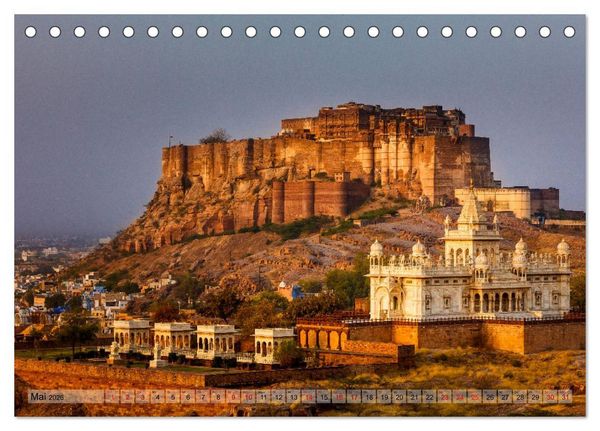 Produktbild: Indien Rajasthan: Unterwegs im Land der K&ouml;nige (Tischkalender 2026 DIN A5 quer), CALVENDO Monatskalender