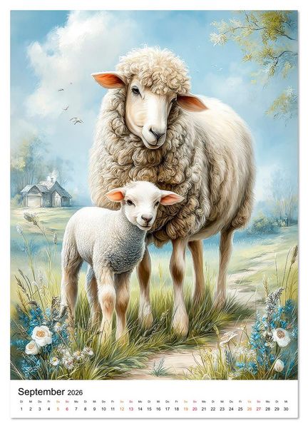 Produktbild: Bauernhof Tiere (hochwertiger Premium Wandkalender 2026 DIN A2 hoch), Kunstdruck in Hochglanz