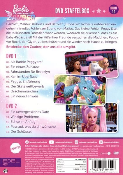 Produktbild: Barbie - Ein verborgener Zauber - Staffelbox 1.1 [2 DVDs]