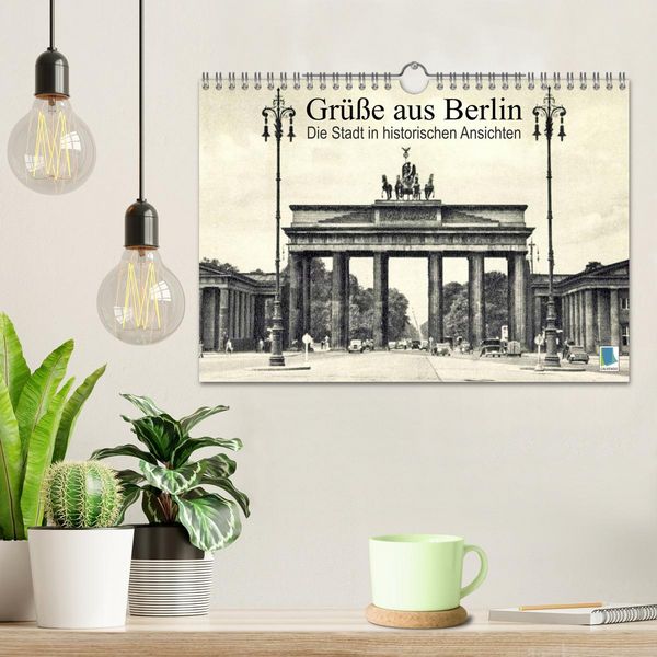 Produktbild: Gr&uuml;&szlig;e aus Berlin &ndash; Die Stadt in historischen Ansichten (Wandkalender 2026 DIN A4 quer), CALVENDO Monatskalender