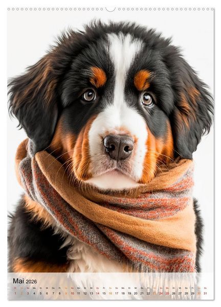 Produktbild: Berner Sennenhund - gutm&uuml;tig und treu (hochwertiger Premium Wandkalender 2026 DIN A2 hoch), Kunstdruck in Hochglanz