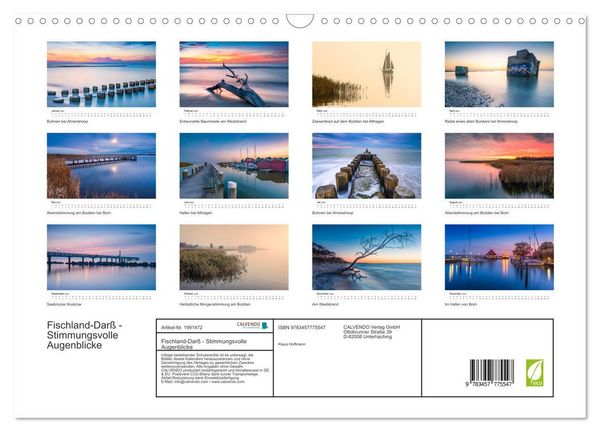 Produktbild: Fischland-Dar&szlig; - Stimmungsvolle Augenblicke (Wandkalender 2026 DIN A3 quer), CALVENDO Monatskalender