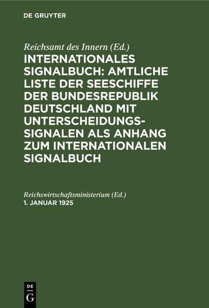 Produktbild: 1. Januar 1925