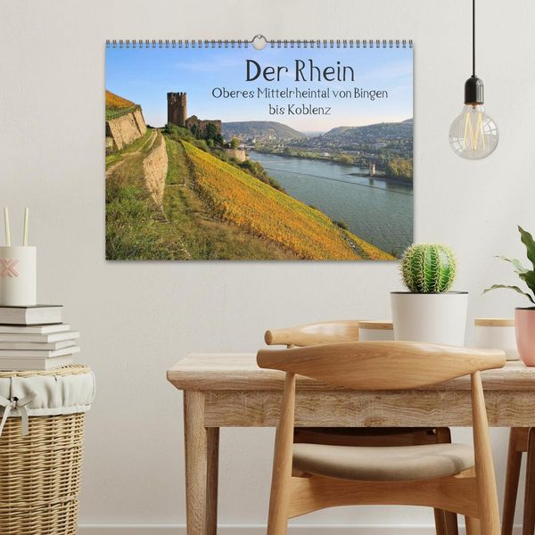 Produktbild: Der Rhein. Oberes Mittelrheintal von Bingen bis Koblenz (Wandkalender 2026 DIN A3 quer), CALVENDO Monatskalender