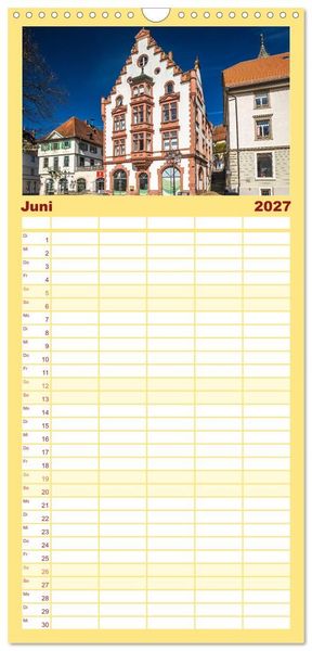 Produktbild: Familienplaner 2027 - Pfullendorf - die Perle im Linzgau mit 5 Spalten (Wandkalender, 21 x 45 cm) CALVENDO