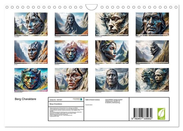 Produktbild: Berg Charaktere (Wandkalender 2026 DIN A4 quer), CALVENDO Monatskalender