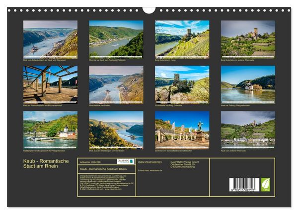 Produktbild: Kaub - Romantische Stadt am Rhein (Wandkalender 2026 DIN A3 quer), CALVENDO Monatskalender