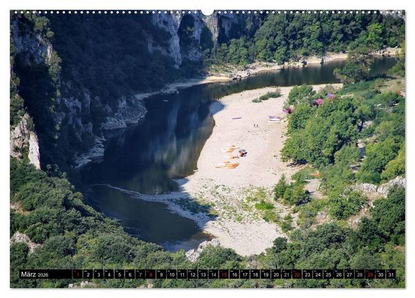 Produktbild: Ard&egrave;che, Grand Canyon Europas (Wandkalender 2026 DIN A2 quer), CALVENDO Monatskalender