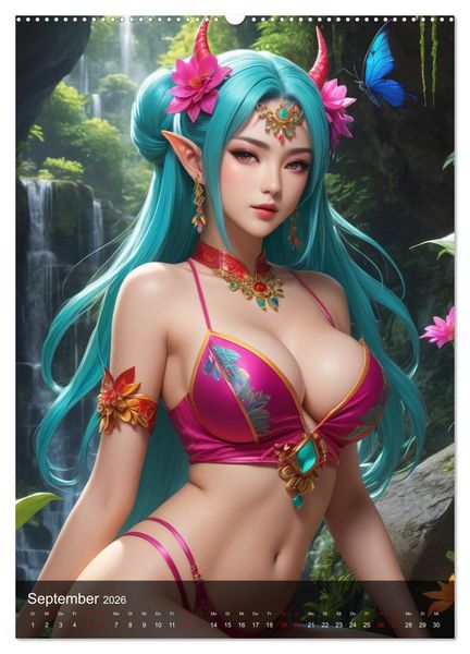 Produktbild: Sexy Manga Girls (hochwertiger Premium Wandkalender 2026 DIN A2 hoch), Kunstdruck in Hochglanz