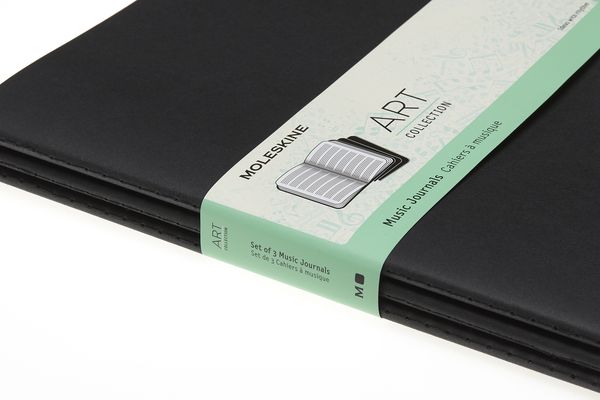 Moleskine Musik Cahier, 3er Set, Kartoneinband