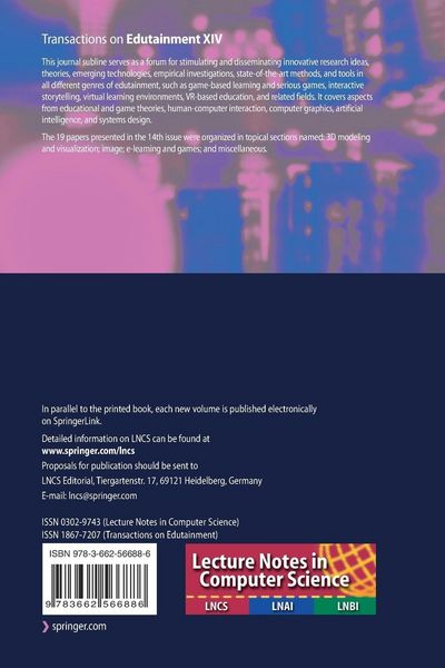 Produktbild: Transactions on Edutainment XIV