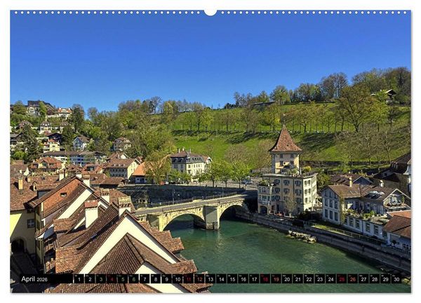 Produktbild: BERN - Vom B&auml;rengraben bis Zytglogge (hochwertiger Premium Wandkalender 2026 DIN A2 quer), Kunstdruck in Hochglanz
