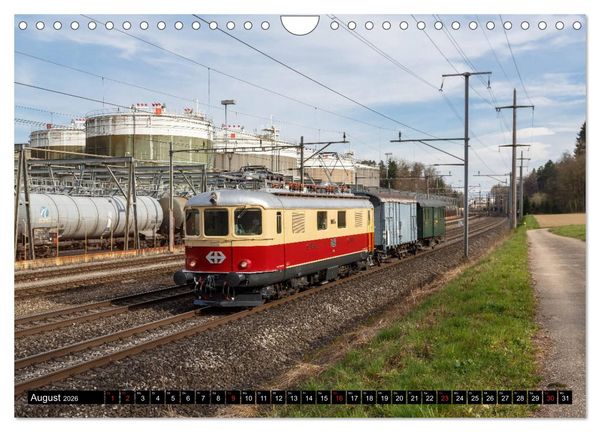 Produktbild: Eisenbahn-Nostalgie - Oldtimer auf Schweizer Schienen (Wandkalender 2026 DIN A4 quer), CALVENDO Monatskalender