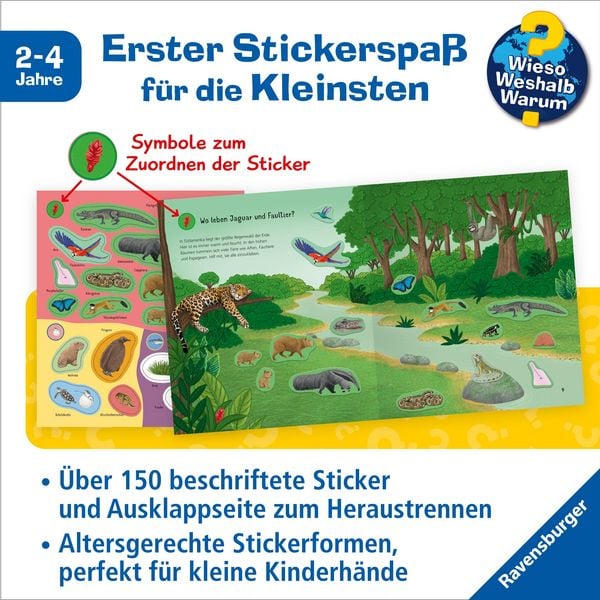 Produktbild: Wieso? Weshalb? Warum? junior Stickerheft - Tiere der Welt