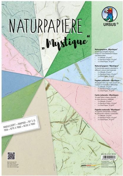 URSUS Spezialpapiere Naturpapiere Mystique, 10 Blatt