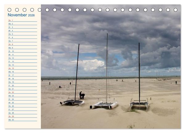 Produktbild: Urlaub auf Borkum (Tischkalender 2026 DIN A5 quer), CALVENDO Monatskalender