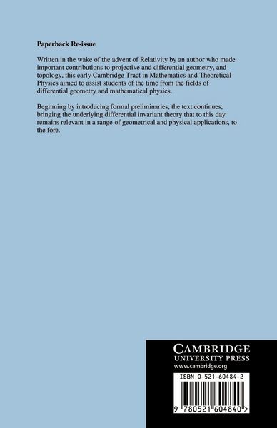 Produktbild: Invariants of Quadratic Differential Forms