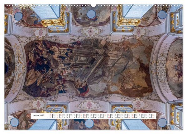 Produktbild: Gew&ouml;lbe des Glaubens &ndash; Kirchendecken Europas (Wandkalender 2026 DIN A2 quer), CALVENDO Monatskalender
