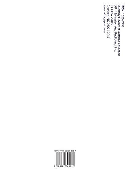 Produktbild: Quarterly Review of Distance Education Vol 24 Issue 3