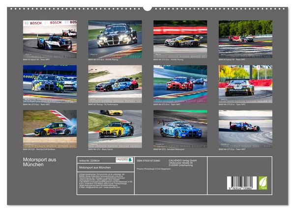 Produktbild: Motorsport aus M&uuml;nchen (hochwertiger Premium Wandkalender 2026 DIN A2 quer), Kunstdruck in Hochglanz