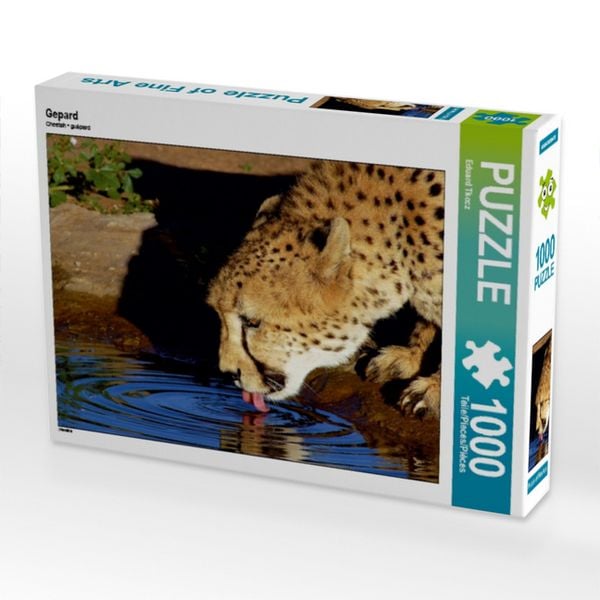 CALVENDO Puzzle Gepard | 1000 Teile Lege-Größe 64x48cm Foto-Puzzle für glückliche Stunden