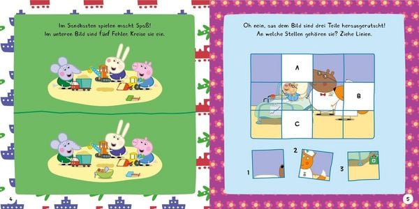 Produktbild: Peppa Pig Stickerspa&szlig;. Kunterbunte, kreative Seiten zum Stickern, R&auml;tseln und Ausmalen