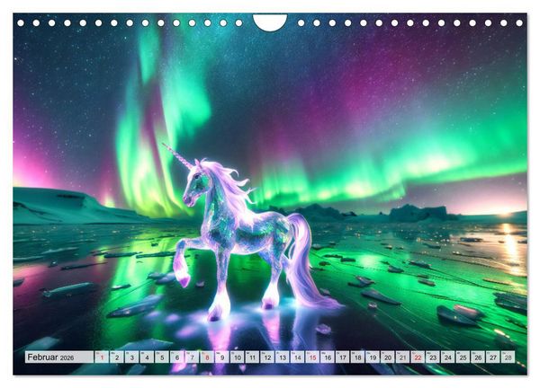 Produktbild: Mystische Einh&ouml;rner - Jahreszeiten im Einhornland (Wandkalender 2026 DIN A4 quer), CALVENDO Monatskalender