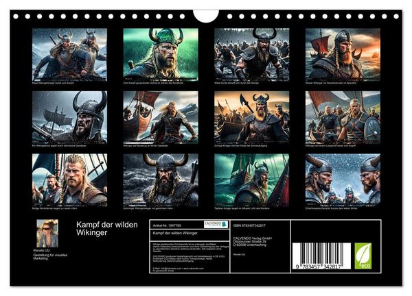 Produktbild: Kampf der wilden Wikinger (Wandkalender 2026 DIN A4 quer), CALVENDO Monatskalender
