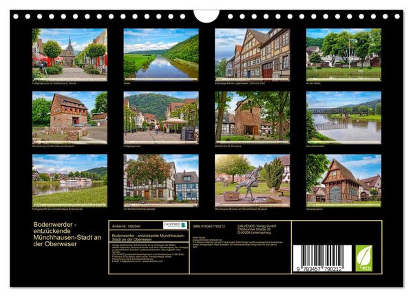 Produktbild: Bodenwerder - entz&uuml;ckende M&uuml;nchhausen-Stadt an der Oberweser (Wandkalender 2026 DIN A4 quer), CALVENDO Monatskalender