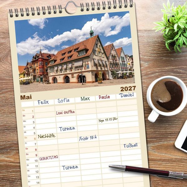 Produktbild: Familienplaner 2027 - Schwarzwald - Ferienregion Kinzigtal mit 5 Spalten (Wandkalender, 21 x 45 cm) CALVENDO