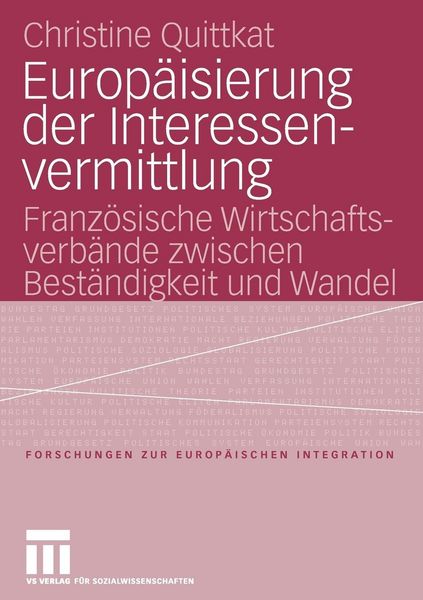 Produktbild: Europ&auml;isierung der Interessenvermittlung