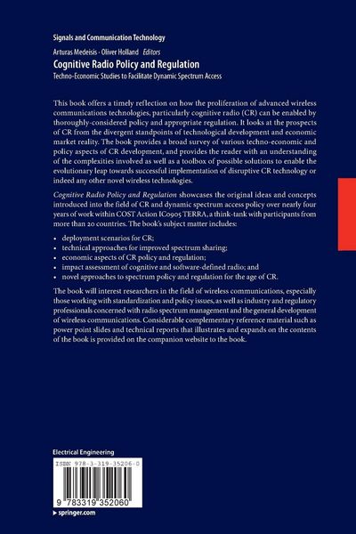 Produktbild: Cognitive Radio Policy and Regulation
