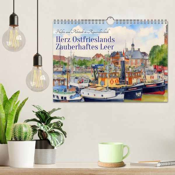 Produktbild: Herz Ostfrieslands - Zauberhaftes Leer (Wandkalender 2026 DIN A4 quer), CALVENDO Monatskalender