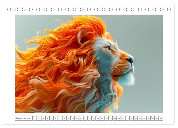 Produktbild: Modern Art Animals (Tischkalender 2026 DIN A5 quer), CALVENDO Monatskalender