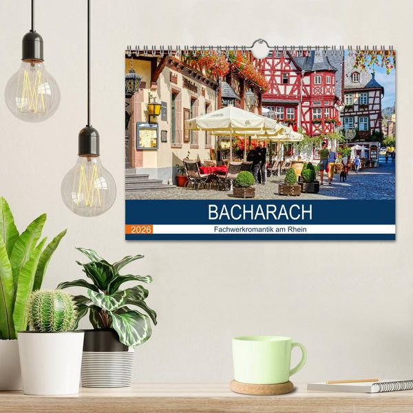 Produktbild: Bacharach - Fachwerkromantik am Rhein (Wandkalender 2026 DIN A4 quer), CALVENDO Monatskalender