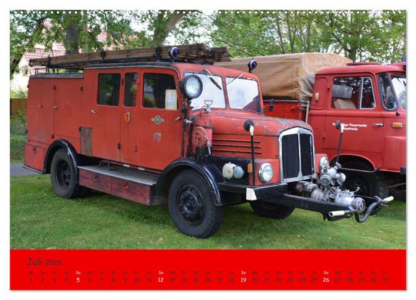 Produktbild: DDR Feuerwehr Klassiker (hochwertiger Premium Wandkalender 2026 DIN A2 quer), Kunstdruck in Hochglanz