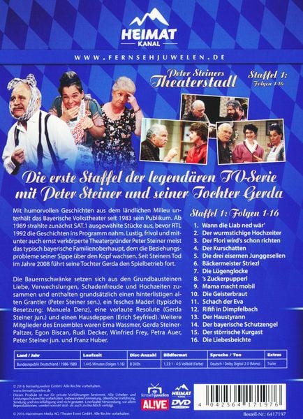 Produktbild: Peter Steiners Theaterstadl - Staffel 1/Folgen 1-16 [8 DVDs]
