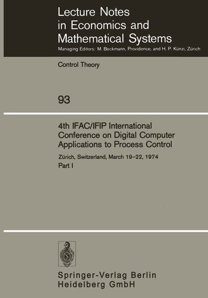Produktbild: 4th IFAC/IFIP International Conference on Digital Computer Applications to Process Control