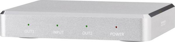Produktbild: SpeaKa Professional 2 Port HDMI-Splitter mit Aluminiumgeh&auml;use, Ultra HD-f&auml;hig 3840 x 2160 Pixel