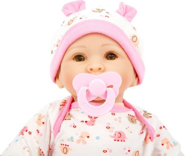 Produktbild: Small foot 11237 - Puppe Hanna mit wei&szlig;/rosa Zubeh&ouml;r, Weichk&ouml;rper-Puppe, 40cm
