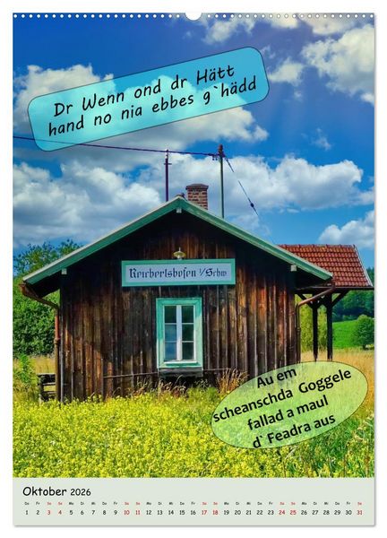 Produktbild: Schw&auml;bische Sprichw&ouml;rter - so gsaid (Wandkalender 2026 DIN A2 hoch), CALVENDO Monatskalender
